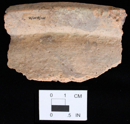 North Devon pan sherd - exterior side.